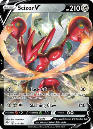 Scizor V - 118/189 [SWSH03: Darkness Ablaze] Holofoil