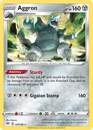 Aggron - 123/189 [SWSH03: Darkness Ablaze] Reverse Holofoil