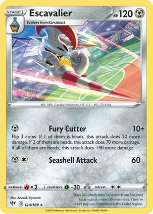 Escavalier - 124/189 [SWSH03: Darkness Ablaze] Reverse Holofoil