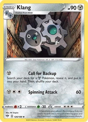 Klang - 126/189 [SWSH03: Darkness Ablaze] Reverse Holofoil