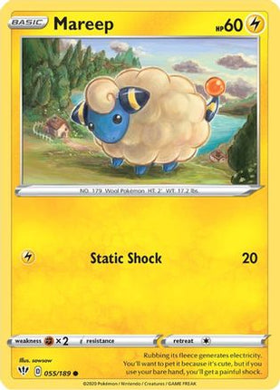 Mareep - 55/189 [SWSH03: Darkness Ablaze] Reverse Holofoil