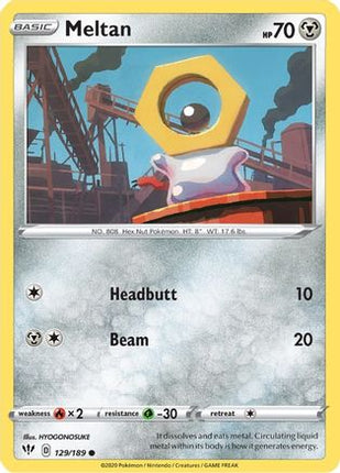 Meltan - 129/189 [SWSH03: Darkness Ablaze] Reverse Holofoil