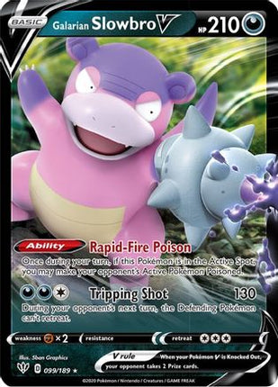Galarian Slowbro V - 99/189 [SWSH03: Darkness Ablaze] Holofoil