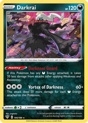 Darkrai - 105/189 [SWSH03: Darkness Ablaze] Reverse Holofoil