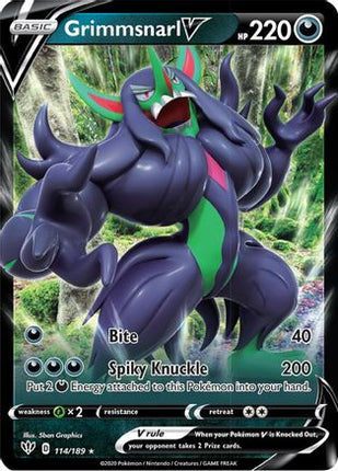 Grimmsnarl V - 114/189 [SWSH03: Darkness Ablaze] Holofoil
