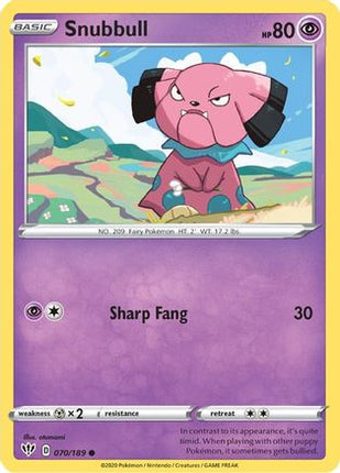 Snubbull - 70/189 [SWSH03: Darkness Ablaze]