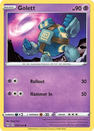 Golett - 76/189 [SWSH03: Darkness Ablaze]