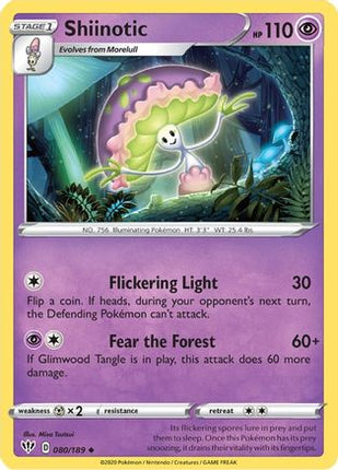 Shiinotic - 80/189 [SWSH03: Darkness Ablaze]