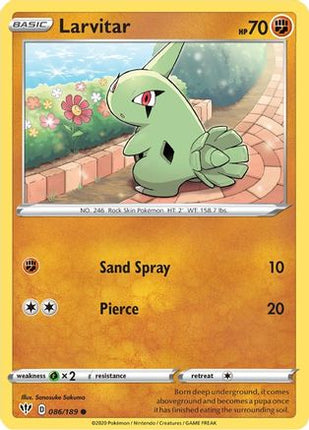 Larvitar - 86/189 [SWSH03: Darkness Ablaze] Reverse Holofoil