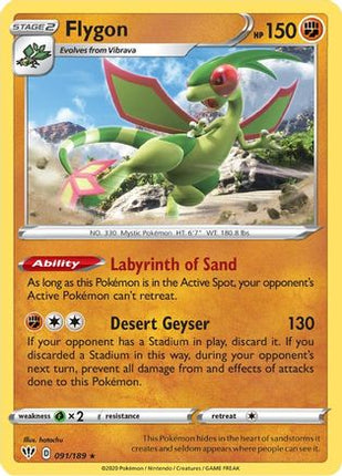 Flygon - 91/189 [SWSH03: Darkness Ablaze]