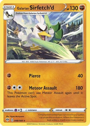 Galarian Sirfetch'd - 98/189 [SWSH03: Darkness Ablaze] Reverse Holofoil