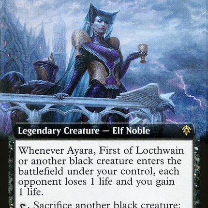 Ayara, First of Locthwain (Extended Art) [Throne of Eldraine]