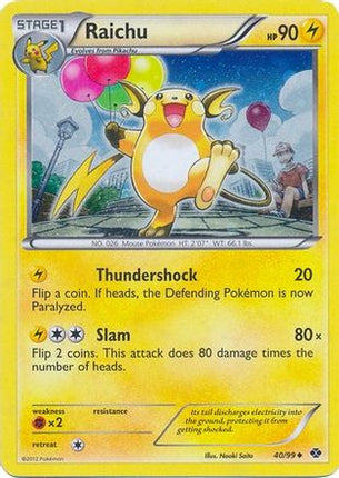 Raichu - 40/99 (Cosmos Holo) [Blister Exclusives] Holofoil