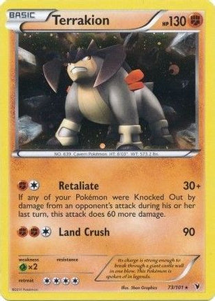 Terrakion - 73/101 (Cosmos Holo) [Blister Exclusives] Holofoil
