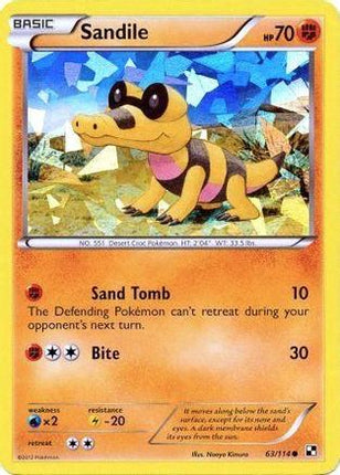 Sandile - 63/114 (Cracked Ice Holo) [Miscellaneous Cards & Products] Holofoil