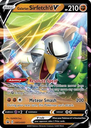 Galarian Sirfetch'd V - SWSH043 - SWSH043/null [SWSH: Sword & Shield Promo Cards] Holofoil