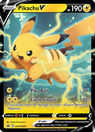 Pikachu V - SWSH063 - SWSH063/null [SWSH: Sword & Shield Promo Cards] Holofoil
