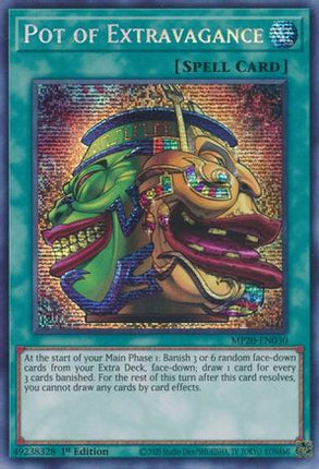 Pot of Extravagance (Prismatic Secret Rare) [MP20-EN030] 1st Edition