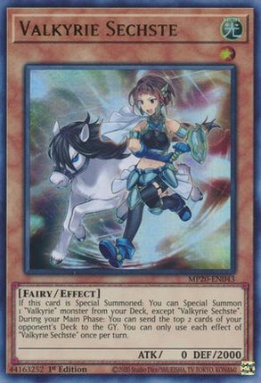 Valkyrie Sechste (Ultra Rare) [MP20-EN043] 1st Edition