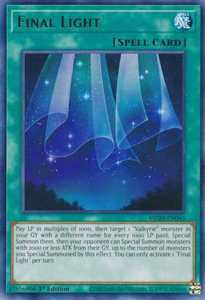 Final Light (Rare) [MP20-EN045] 1st Edition