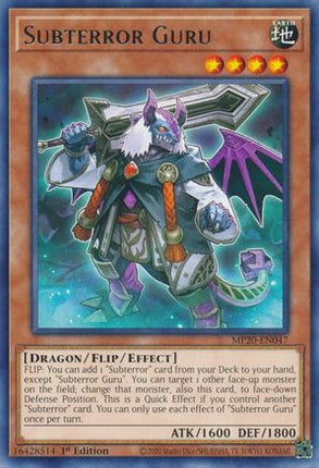 Subterror Guru (Rare) [MP20-EN047] 1st Edition