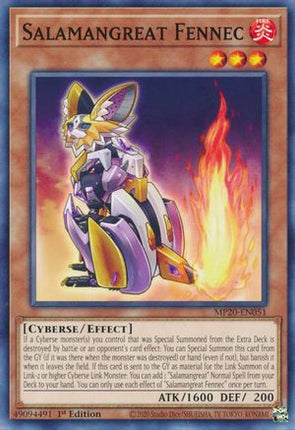 Salamangreat Fennec (Common / Short Print) [MP20-EN051] 1st Edition