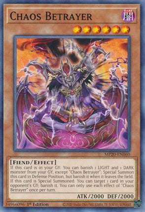 Chaos Betrayer (Common / Short Print) [MP20-EN060] 1st Edition