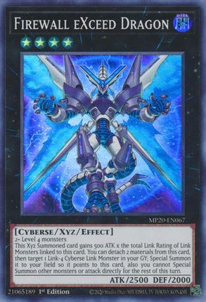 Firewall eXceed Dragon (Super Rare) [MP20-EN067] 1st Edition