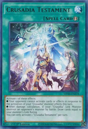 Crusadia Testament (Rare) [MP20-EN078] 1st Edition