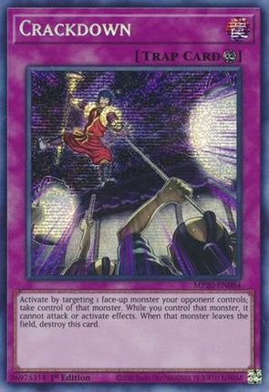 Crackdown (Prismatic Secret Rare) [MP20-EN084] 1st Edition