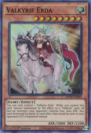 Valkyrie Erda (Super Rare) [MP20-EN089] 1st Edition