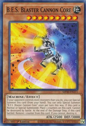 B.E.S. Blaster Cannon Core (Common / Short Print) [MP20-EN111] 1st Edition