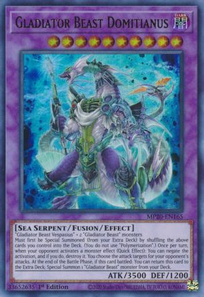 Gladiator Beast Domitianus (Ultra Rare) [MP20-EN165] 1st Edition