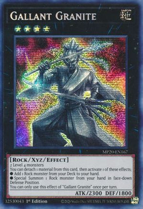 Gallant Granite (Prismatic Secret Rare) [MP20-EN167] 1st Edition