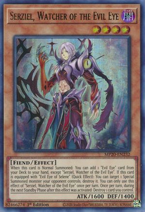 Serziel, Watcher of the Evil Eye (Ultra Rare) [MP20-EN232] 1st Edition