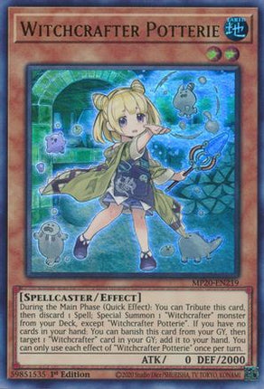 Witchcrafter Potterie (Ultra Rare) [MP20-EN219] 1st Edition