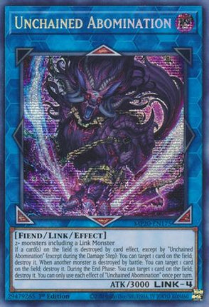 Unchained Abomination (Prismatic Secret Rare) [MP20-EN175] 1st Edition