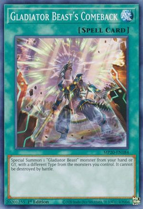 Gladiator Beast's Comeback (Common / Short Print) [MP20-EN184] 1st Edition