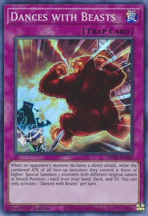Dances with Beasts (Super Rare) [MP20-EN203] 1st Edition