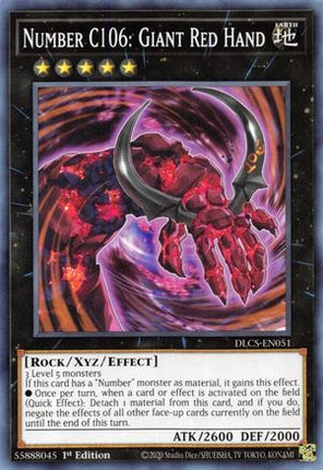 Number C106: Giant Red Hand (Common / Short Print) [DLCS-EN051] 1st Edition