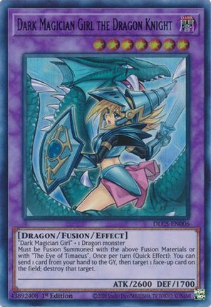 Dark Magician Girl the Dragon Knight (Alternate Art) (Purple) (Ultra Rare) [DLCS-EN006] 1st Edition