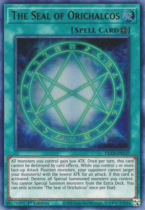 The Seal of Orichalcos (Green) (Ultra Rare) [DLCS-EN137] 1st Edition