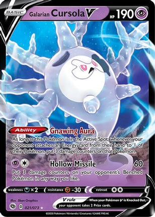 Galarian Cursola V - 21/73 [Champion's Path] Holofoil
