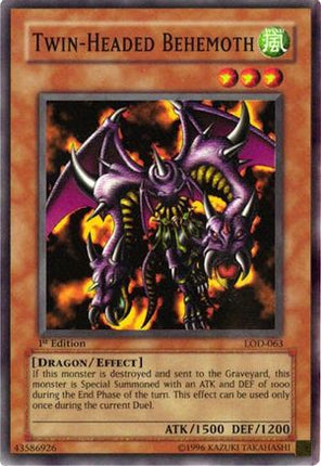 Twin-Headed Behemoth (Super Rare) [LOD-063] Legacy of Darkness 1st Edition