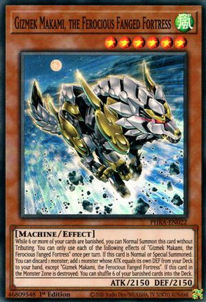 Gizmek Makami, the Ferocious Fanged Fortress (Super Rare) [PHRA-EN022] 1st Edition