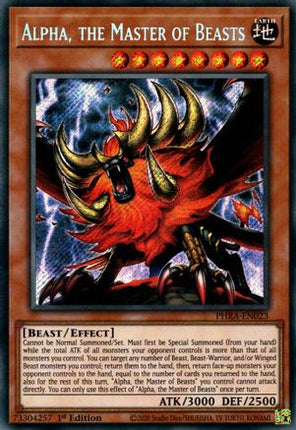 Alpha, the Master of Beasts [PHRA-EN023] Secret Rare