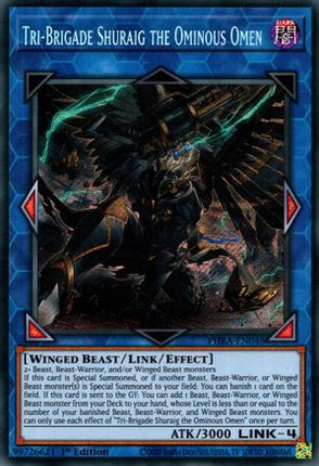 Tri-Brigade Shuraig the Ominous Omen (Secret Rare) [PHRA-EN048] 1st Edition