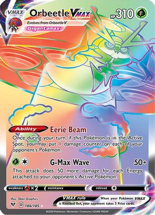 Orbeetle VMAX (Secret) - 186/185 [SWSH04: Vivid Voltage] Holofoil