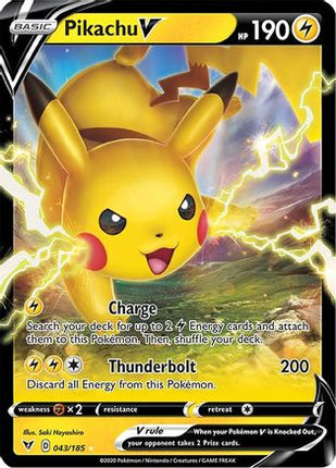 Pikachu V - 43/185 [SWSH04: Vivid Voltage] Holofoil