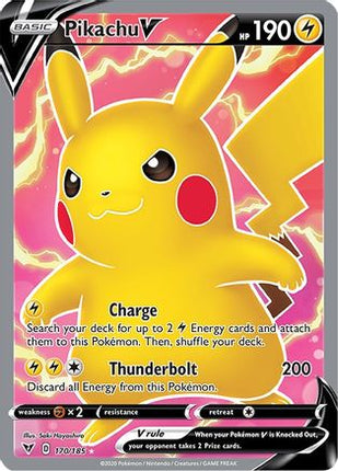 Pikachu V (Full Art) - 170/185 [SWSH04: Vivid Voltage] Holofoil